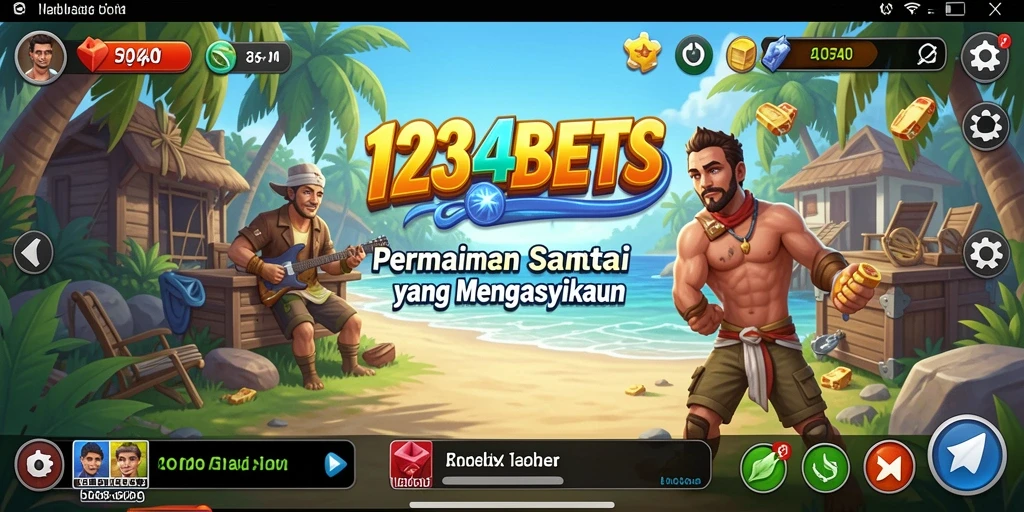 Screenshot utama menunjukkan gameplay seru dari 1234BETS.