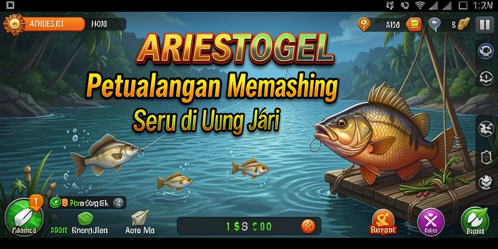 Tangkapan ikan besar di dalam game ARIESTOGEL dengan grafis memukau.