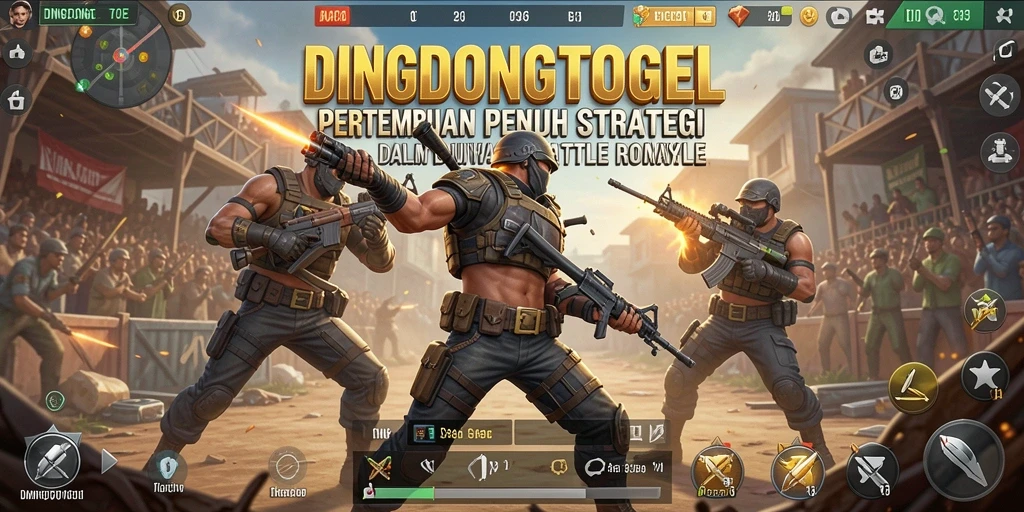 Tampilan gameplay seru DINGDONGTOGEL di lapangan pertempuran.