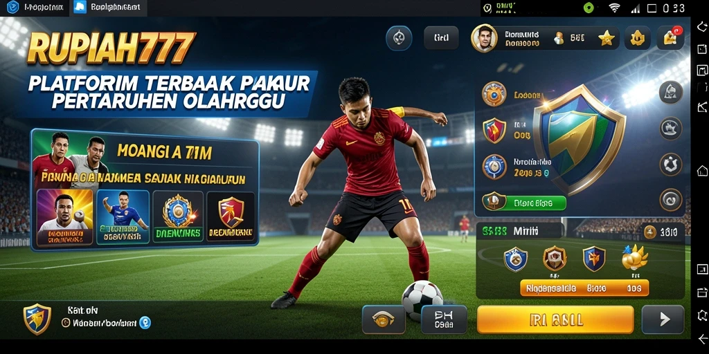 Tampilan utama gameplay RUPIAH777 dengan opsi taruhan olahraga.