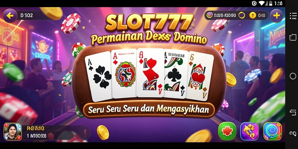 Screenshot gameplay SLOT777 menampilkan momen seru permainan Domino.