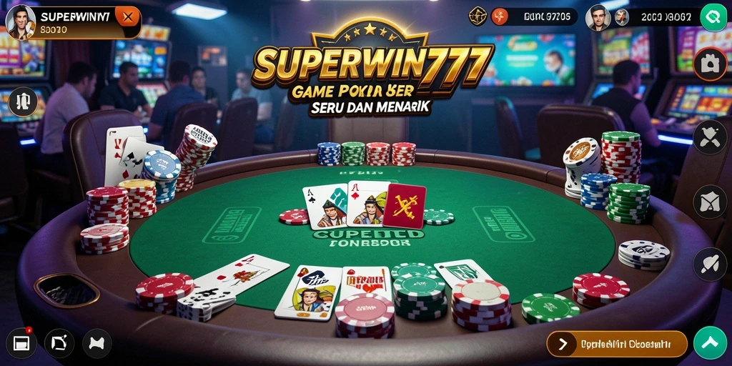 Tampilan gameplay menarik dari SUPERWIN777 yang menampilkan tabel poker.